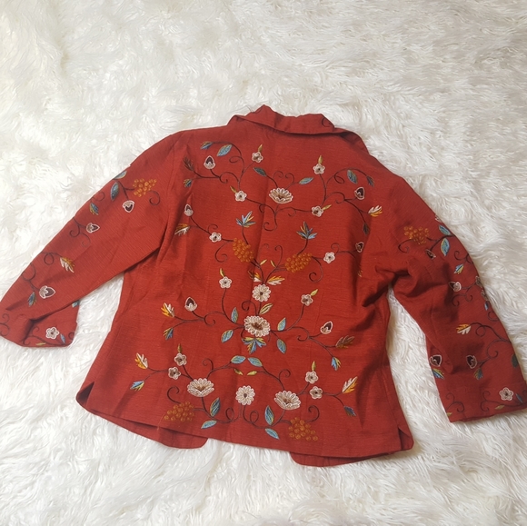 Silk Land floral blazer with embroidery small - Picture 2 of 6